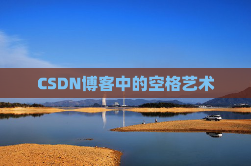 CSDN博客中的空格艺术